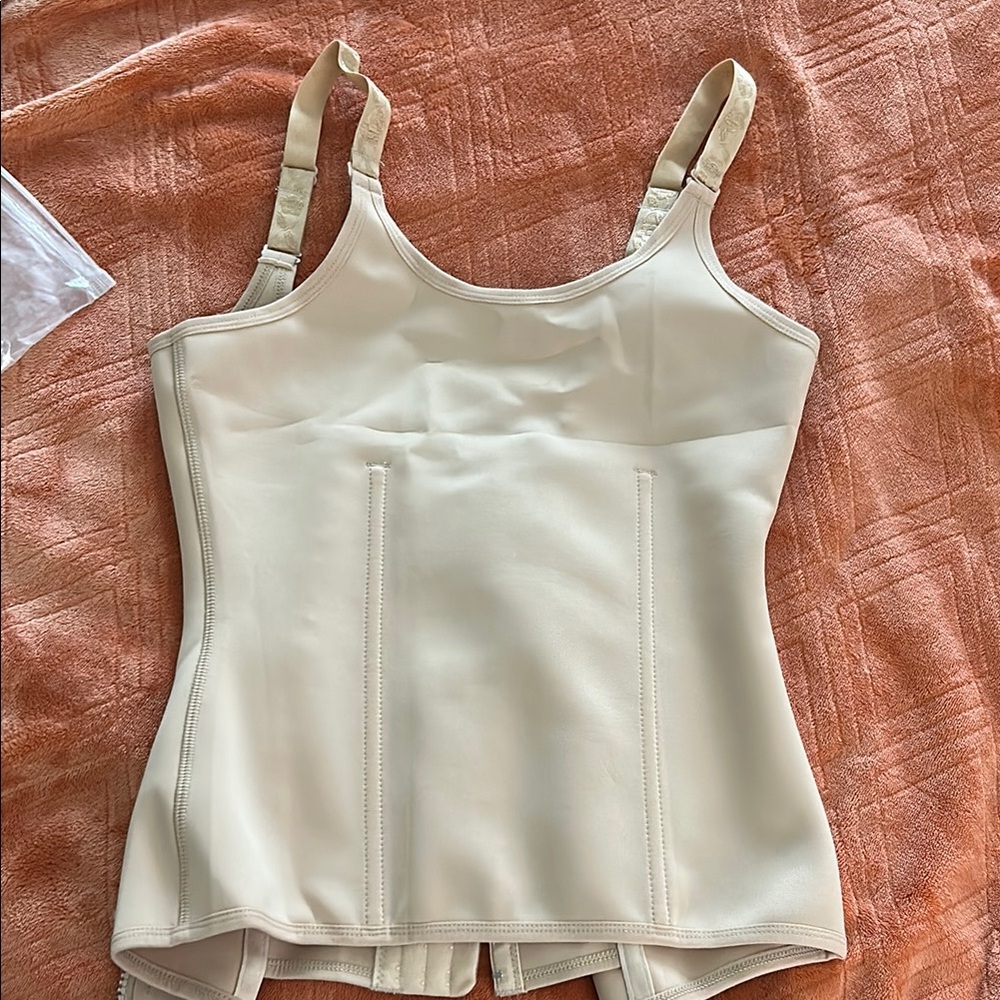 Cream Sleeveless Corset Top